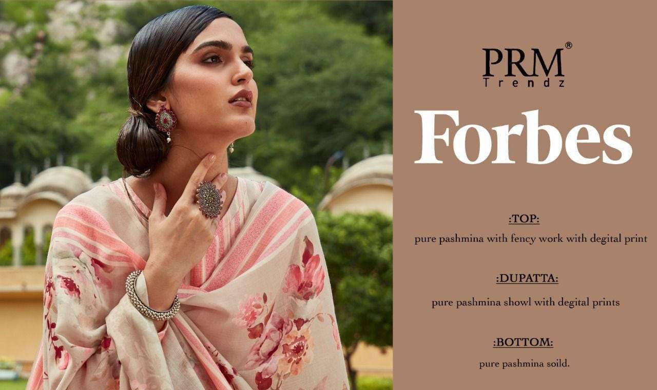 FORBES BY PRM TRENDZ 3518 TO 3525 SERIES BEAUTIFUL SUITS COLORFUL STYLISH FANCY CASUAL WEAR & ETHNIC WEAR PURE PASHMINA PRINT DRESSES AT WHOLESALE PRICE