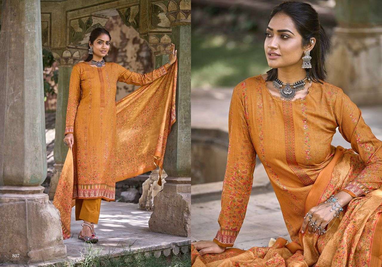 BE-SHUMAAR BY SADHANA FASHION 801 TO 808 SERIES BEAUTIFUL SUITS COLORFUL STYLISH FANCY CASUAL WEAR & ETHNIC WEAR VISCOSE PASHMINA DRESSES AT WHOLESALE PRICE