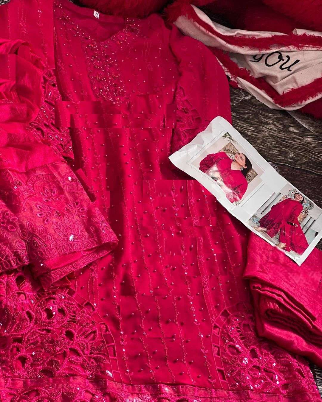 MARIA B. COLOR EDITION BY ROSE TEX 01 TO 02 SERIES BEAUTIFUL PAKISTANI SUITS COLORFUL STYLISH FANCY CASUAL WEAR & ETHNIC WEAR FAUX GEORGETTE EMBROIDERED DRESSES AT WHOLESALE PRICE