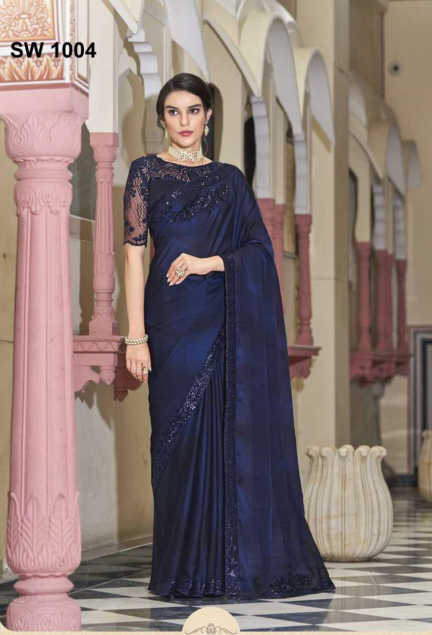 Sandalwood Vol-10 By Tfh 1001 To 1018 Series Indian Traditional Wear Collection Beautiful Stylish Fancy Colorful Party Wear & Occasional Wear Silk Sarees At Wholesale Price