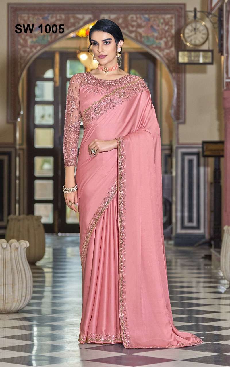 Sandalwood Vol-10 By Tfh 1001 To 1018 Series Indian Traditional Wear Collection Beautiful Stylish Fancy Colorful Party Wear & Occasional Wear Silk Sarees At Wholesale Price