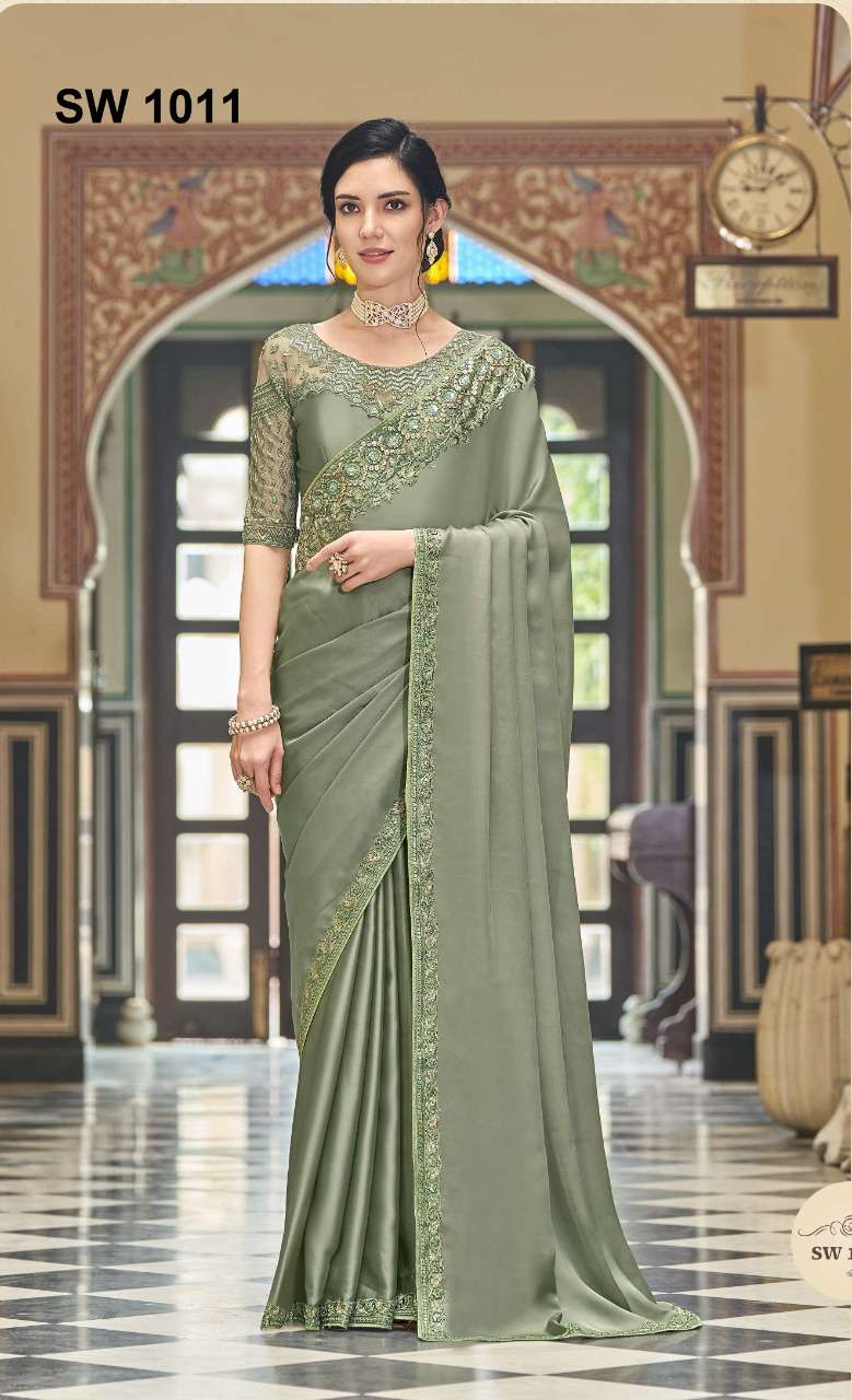 Sandalwood Vol-10 By Tfh 1001 To 1018 Series Indian Traditional Wear Collection Beautiful Stylish Fancy Colorful Party Wear & Occasional Wear Silk Sarees At Wholesale Price