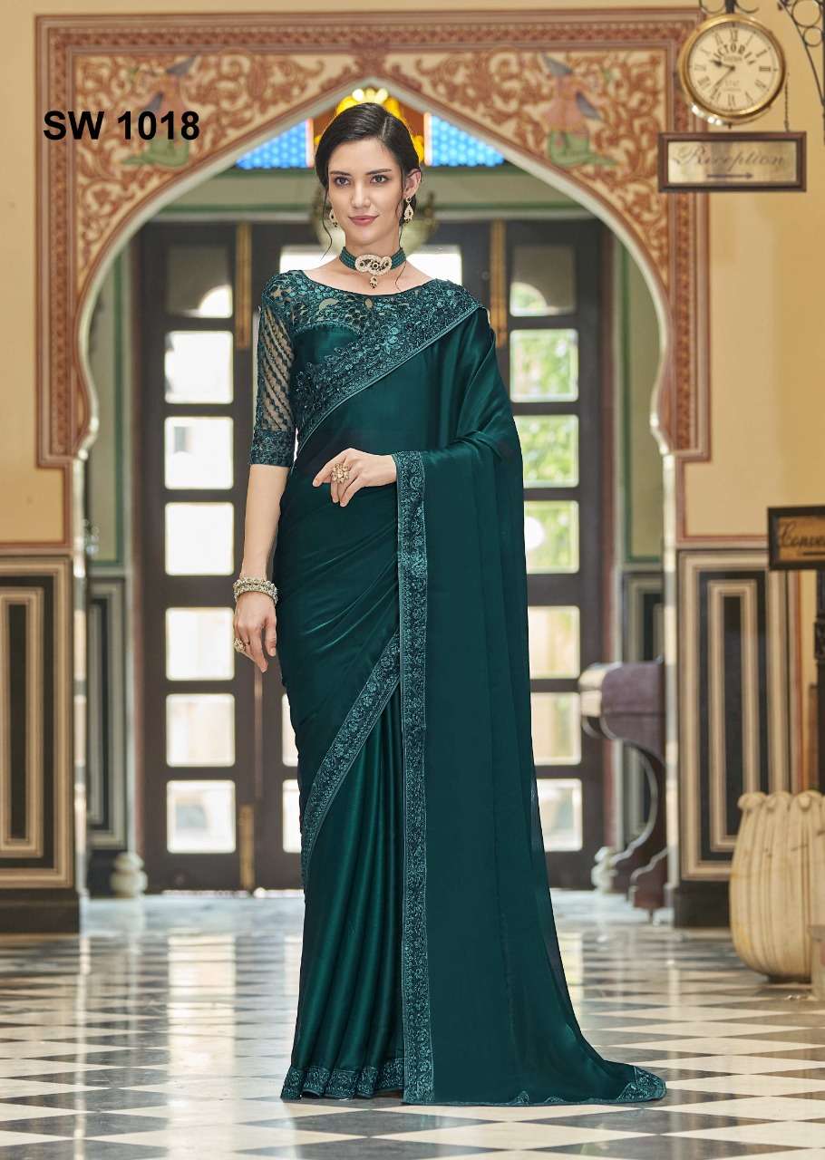 Sandalwood Vol-10 By Tfh 1001 To 1018 Series Indian Traditional Wear Collection Beautiful Stylish Fancy Colorful Party Wear & Occasional Wear Silk Sarees At Wholesale Price
