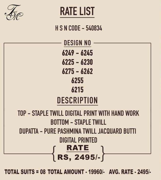 MIHIRA BY T AND M DESIGNER STUDIO DESIGNER SUITS BEAUTIFUL FANCY COLORFUL STYLISH PARTY WEAR & OCCASIONAL WEAR TWILL PRINT DRESSES AT WHOLESALE PRICE