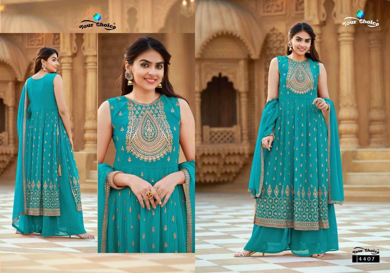 Nyka Vol-2 By Your Choice 4405 To 4410 Series Beautiful Sharara Suits Colorful Stylish Fancy Casual Wear & Ethnic Wear Georgette Dresses At Wholesale Price