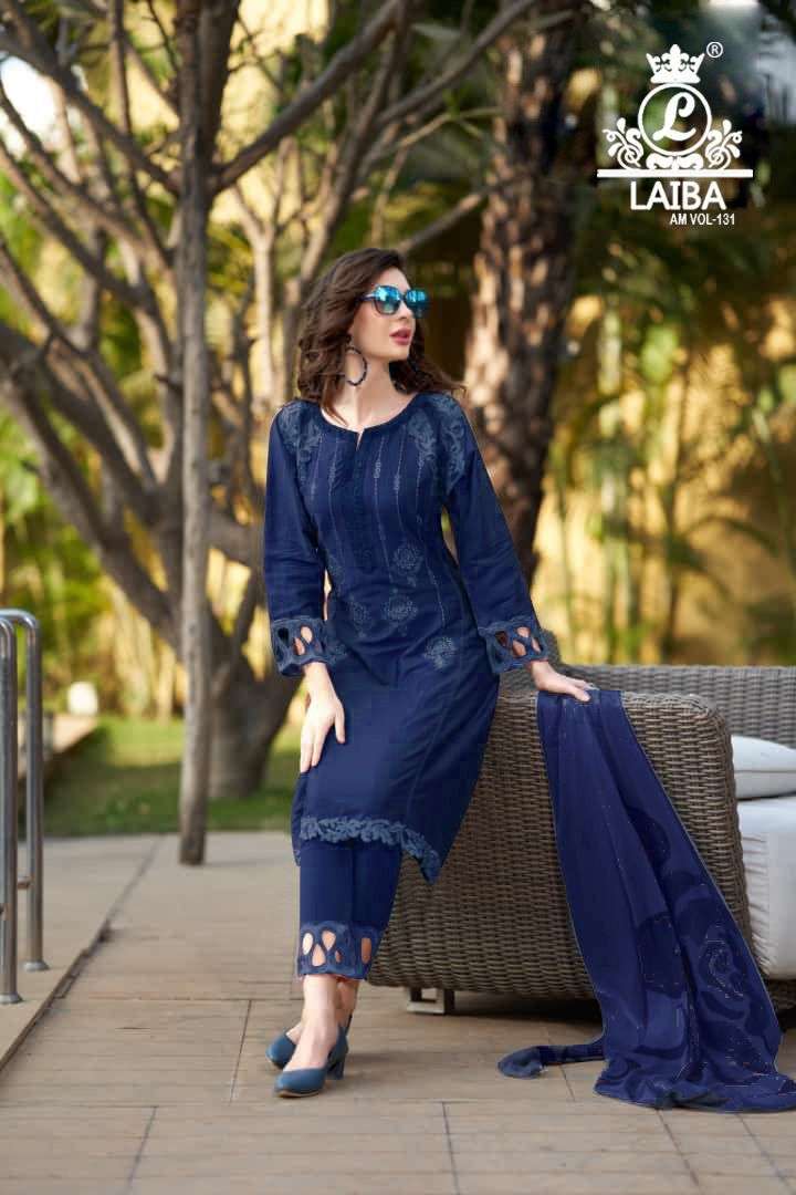 Am Vol-131 By Laiba 01 To 04 Series Pakistani Suits Beautiful Fancy Colorful Stylish Party Wear & Occasional Wear Pure Georgette Embroidered Dresses At Wholesale Price
