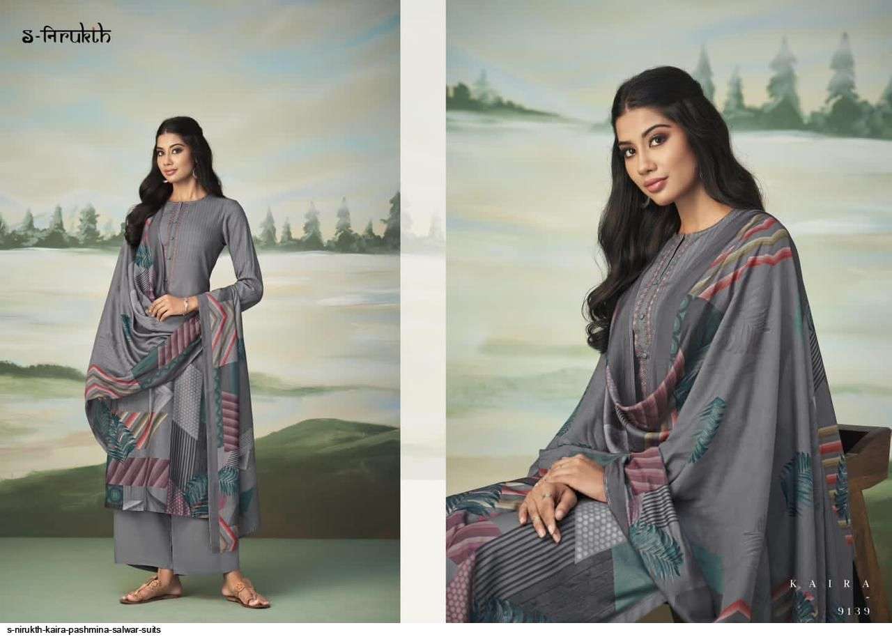 KAIRA BY S-NIRUKTH INDIAN SUITS BEAUTIFUL FANCY COLORFUL STYLISH PARTY WEAR & OCCASIONAL WEAR PASHMINA PRINT DRESSES AT WHOLESALE PRICE