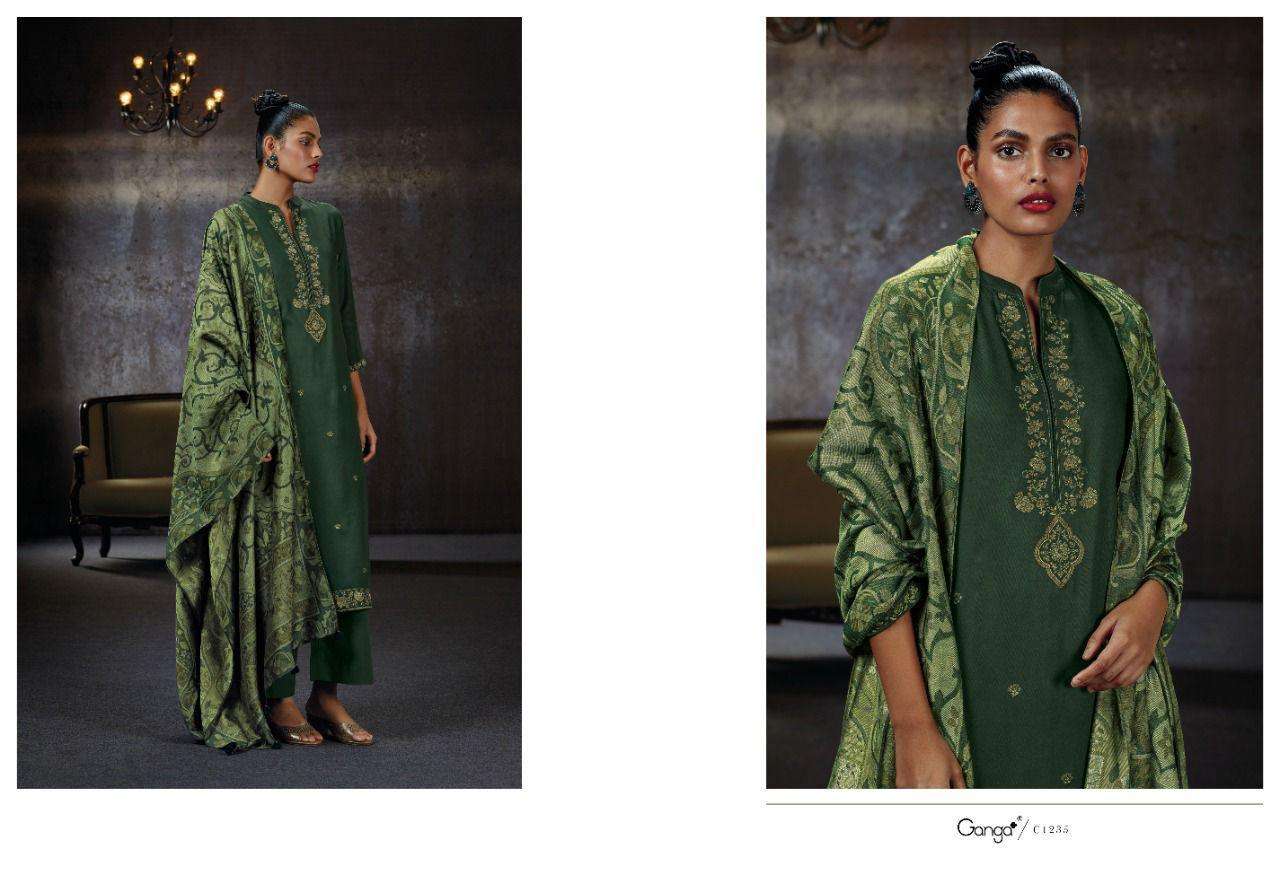 MIROSA BY GANGA FASHION 1235 TO 1240 SERIES SUITS BEAUTIFUL FANCY COLORFUL STYLISH PARTY WEAR & OCCASIONAL WEAR PREMIUM PASHMINA EMBROIDERED DRESSES AT WHOLESALE PRICE