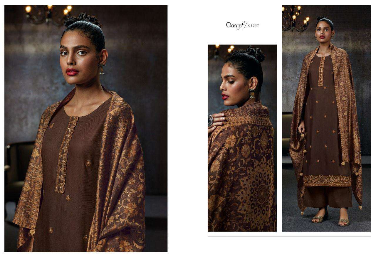 MIROSA BY GANGA FASHION 1235 TO 1240 SERIES SUITS BEAUTIFUL FANCY COLORFUL STYLISH PARTY WEAR & OCCASIONAL WEAR PREMIUM PASHMINA EMBROIDERED DRESSES AT WHOLESALE PRICE