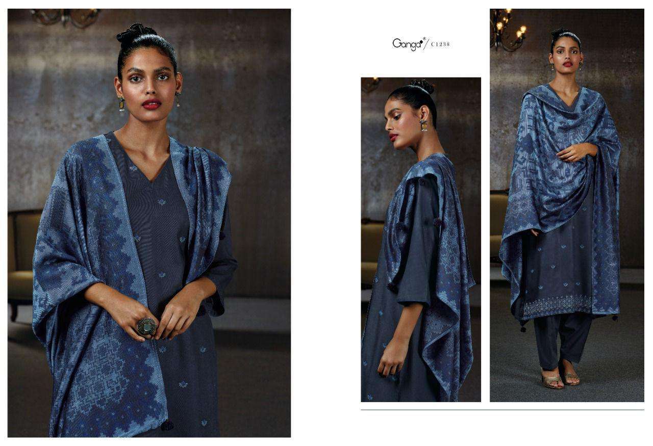 MIROSA BY GANGA FASHION 1235 TO 1240 SERIES SUITS BEAUTIFUL FANCY COLORFUL STYLISH PARTY WEAR & OCCASIONAL WEAR PREMIUM PASHMINA EMBROIDERED DRESSES AT WHOLESALE PRICE