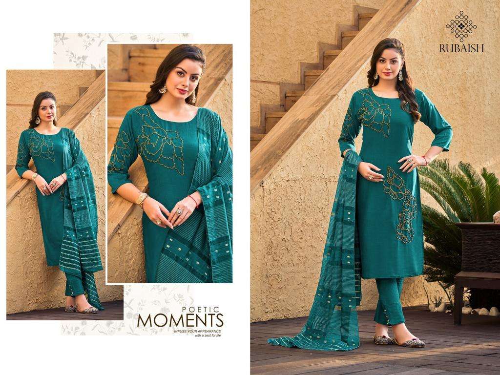 DEVI BY RUBAISH 1001 TO 1005 SERIES BEAUTIFUL SUITS COLORFUL STYLISH FANCY CASUAL WEAR & ETHNIC WEAR CHINNON DRESSES AT WHOLESALE PRICE