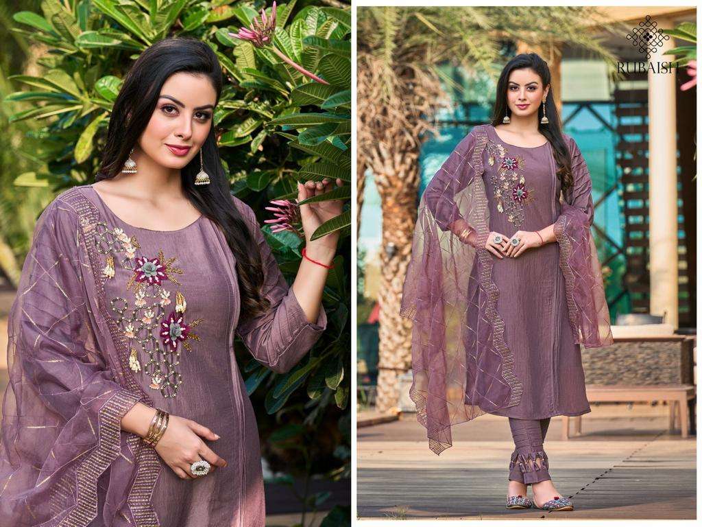 DEVI BY RUBAISH 1001 TO 1005 SERIES BEAUTIFUL SUITS COLORFUL STYLISH FANCY CASUAL WEAR & ETHNIC WEAR CHINNON DRESSES AT WHOLESALE PRICE