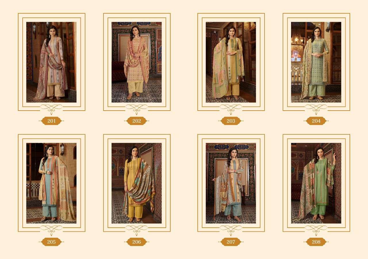 PAK LIBAS BY KESARI TRENDZ 201 TO 208 SERIES BEAUTIFUL SUITS COLORFUL STYLISH FANCY CASUAL WEAR & ETHNIC WEAR PASHMINA PRINT DRESSES AT WHOLESALE PRICE
