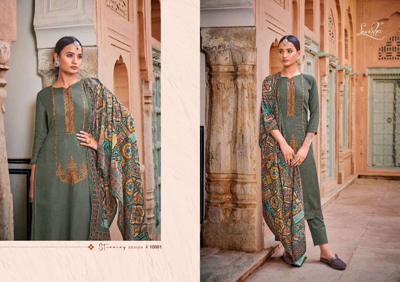 Khushboo By Levisha 10001 To 10006 Series Beautiful Suits Colorful Stylish Fancy Casual Wear & Ethnic Wear Pure Viscose Pashmina Dresses At Wholesale Price
