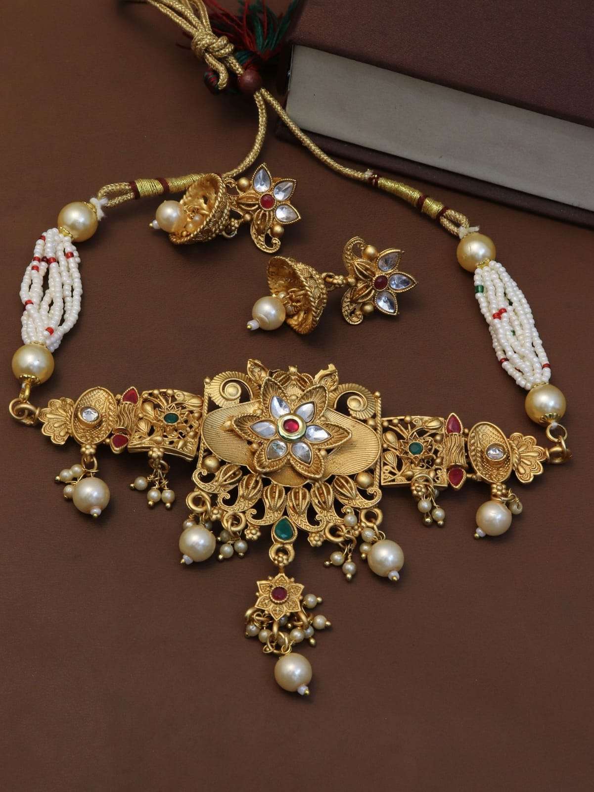 S-607 BY FASHID WHOLESALE TRADITIONAL ARTIFICIAL JEWELLERY FOR INDIAN ATTIRE AT EXCLUSIVE RANGE.