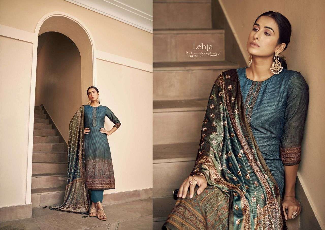 LEHJA BY SARGAM PRINTS 324-001 TO 324-008 SERIES BEAUTIFUL SUITS COLORFUL STYLISH FANCY CASUAL WEAR & ETHNIC WEAR PURE PASHMINA PRINT DRESSES AT WHOLESALE PRICE