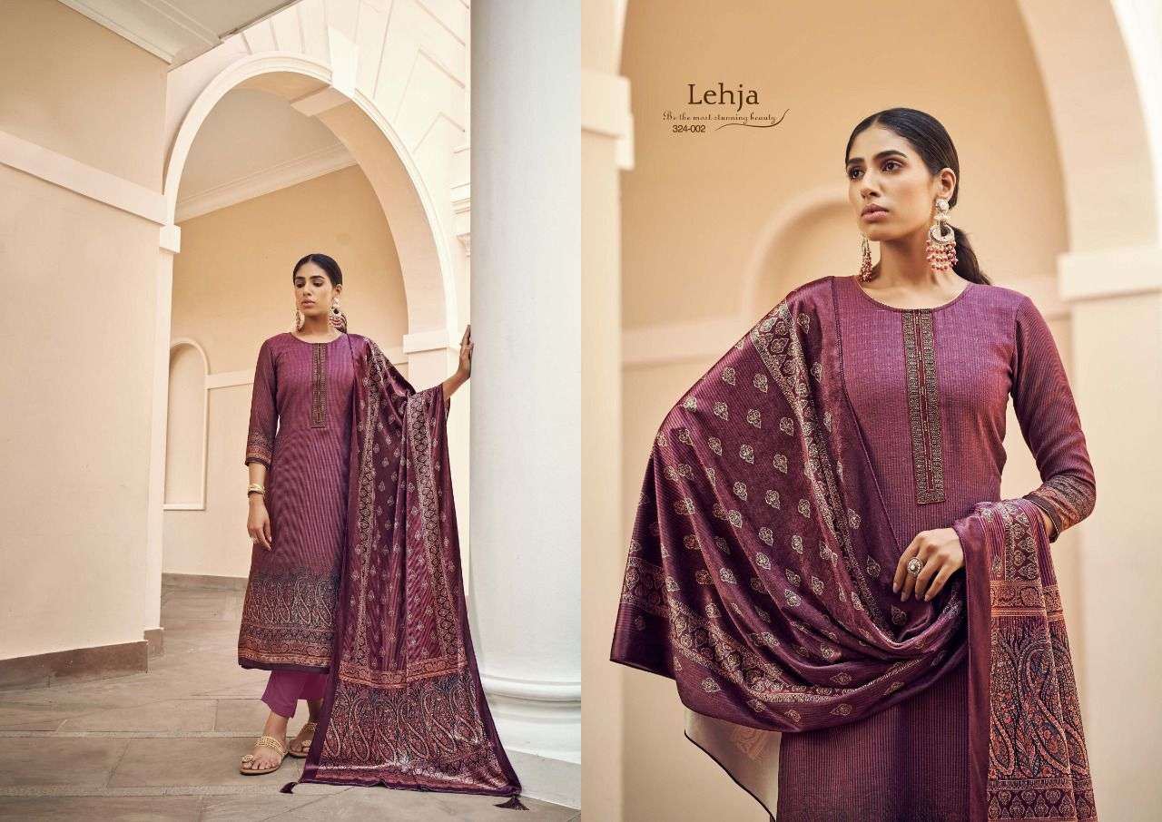 LEHJA BY SARGAM PRINTS 324-001 TO 324-008 SERIES BEAUTIFUL SUITS COLORFUL STYLISH FANCY CASUAL WEAR & ETHNIC WEAR PURE PASHMINA PRINT DRESSES AT WHOLESALE PRICE