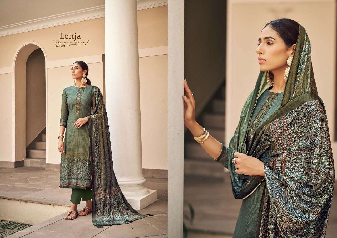 LEHJA BY SARGAM PRINTS 324-001 TO 324-008 SERIES BEAUTIFUL SUITS COLORFUL STYLISH FANCY CASUAL WEAR & ETHNIC WEAR PURE PASHMINA PRINT DRESSES AT WHOLESALE PRICE