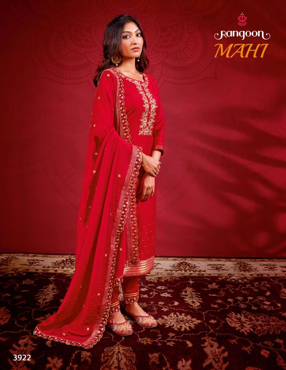 MAHI BY RANGOON 3921 TO 3924 SERIES BEAUTIFUL SUITS COLORFUL STYLISH FANCY CASUAL WEAR & ETHNIC WEAR LINEN JACQUARD DRESSES AT WHOLESALE PRICE