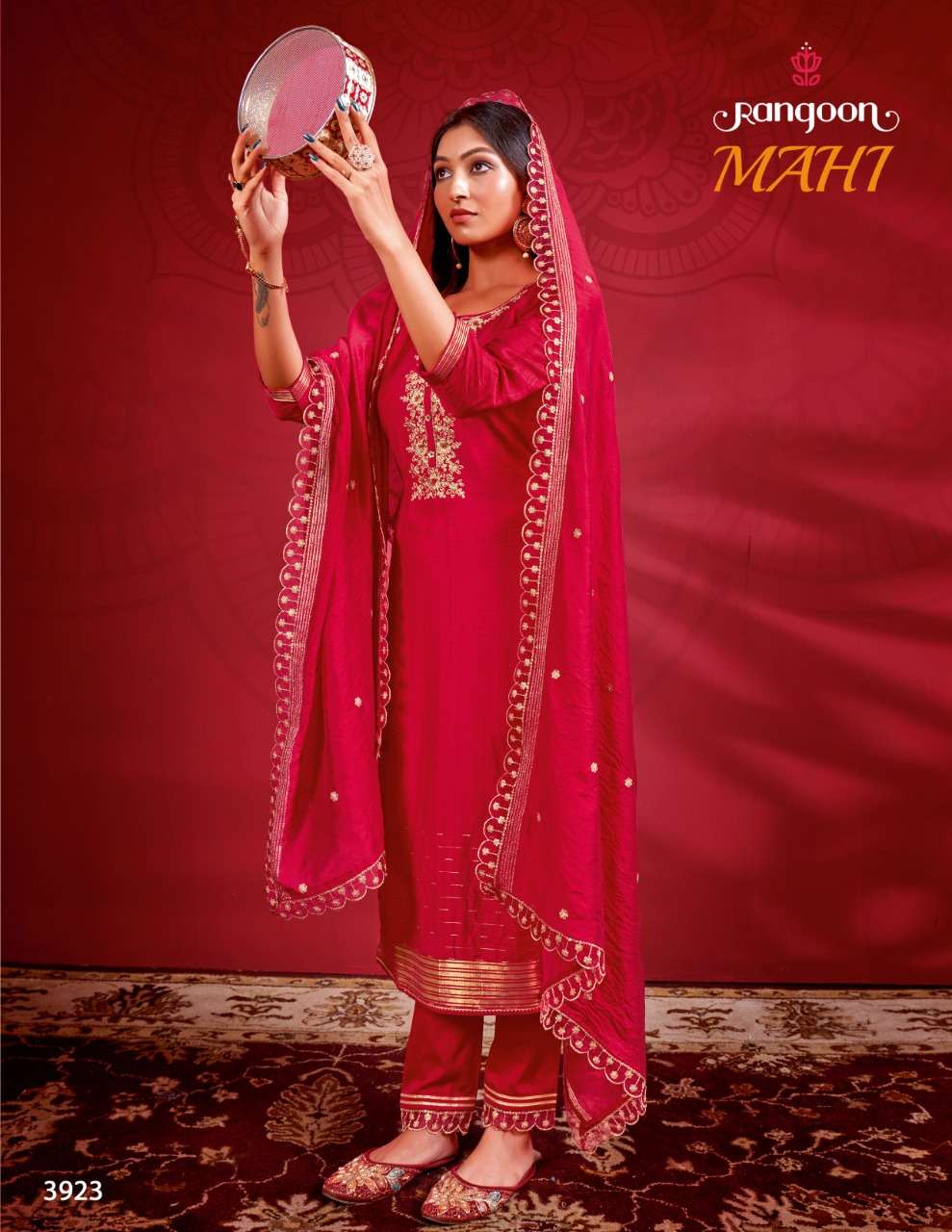 MAHI BY RANGOON 3921 TO 3924 SERIES BEAUTIFUL SUITS COLORFUL STYLISH FANCY CASUAL WEAR & ETHNIC WEAR LINEN JACQUARD DRESSES AT WHOLESALE PRICE