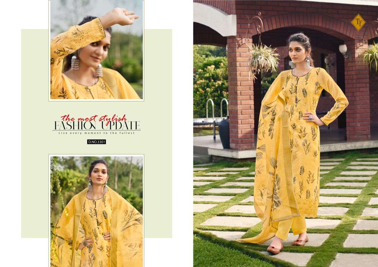 AHELI  BY TANISHK FASHION 3301 TO 3306 SERIES BEAUTIFUL STYLISH SUITS FANCY COLORFUL CASUAL WEAR & ETHNIC WEAR & READY TO WEAR PASHMINA DIGITAL PRINT WITH EMBROIDERY DRESSES AT WHOLESALE PRICE