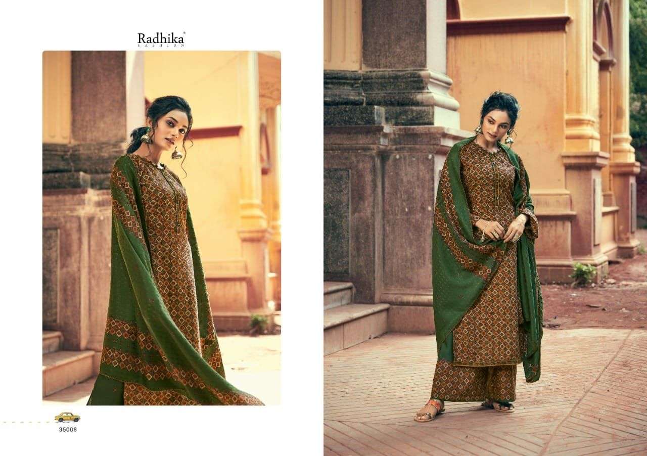 Rajjo By Radhika Fashion 35001 To 35008 Series Beautiful Stylish Suits Fancy Colorful Casual Wear & Ethnic Wear & Ready To Wear Pure Pashmina Print With Work Dresses At Wholesale Price