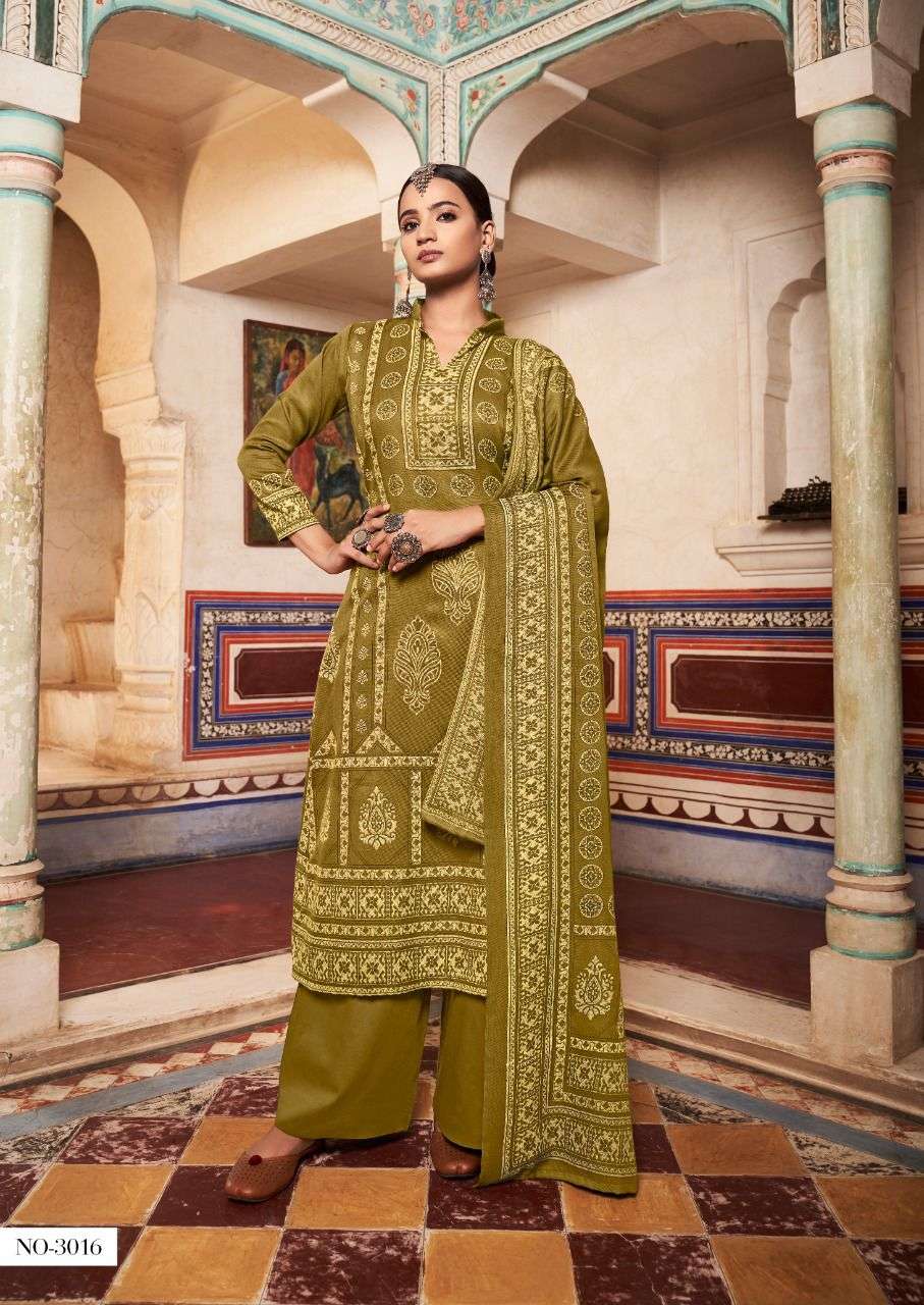 ALISHA VOL-3 BYLEVISHA 3013 TO 3020 SERIES BEAUTIFUL STYLISH SUITS FANCY COLORFUL CASUAL WEAR & ETHNIC WEAR & READY TO WEAR PURE PASHMINA JACQUARD DRESSES AT WHOLESALE PRICE