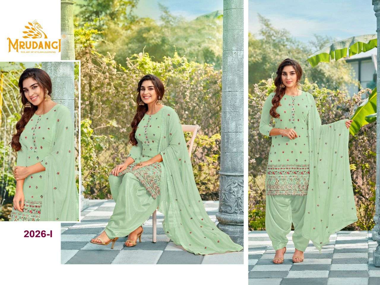 SAHELI COLOUR EDITION BY MRUDANGI 2026-F TO 2026-K SERIES BEAUTIFUL SUITS COLORFUL STYLISH FANCY CASUAL WEAR & ETHNIC WEAR FAUX GEORGETTE DRESSES AT WHOLESALE PRICE