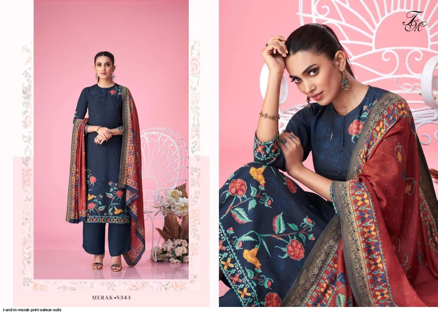 MERAK BY T AND M DESIGNER STUDIO BEAUTIFUL SUITS COLORFUL STYLISH FANCY CASUAL WEAR & ETHNIC WEAR STAPLE TWILL DIGITAL PRINT DRESSES AT WHOLESALE PRICE