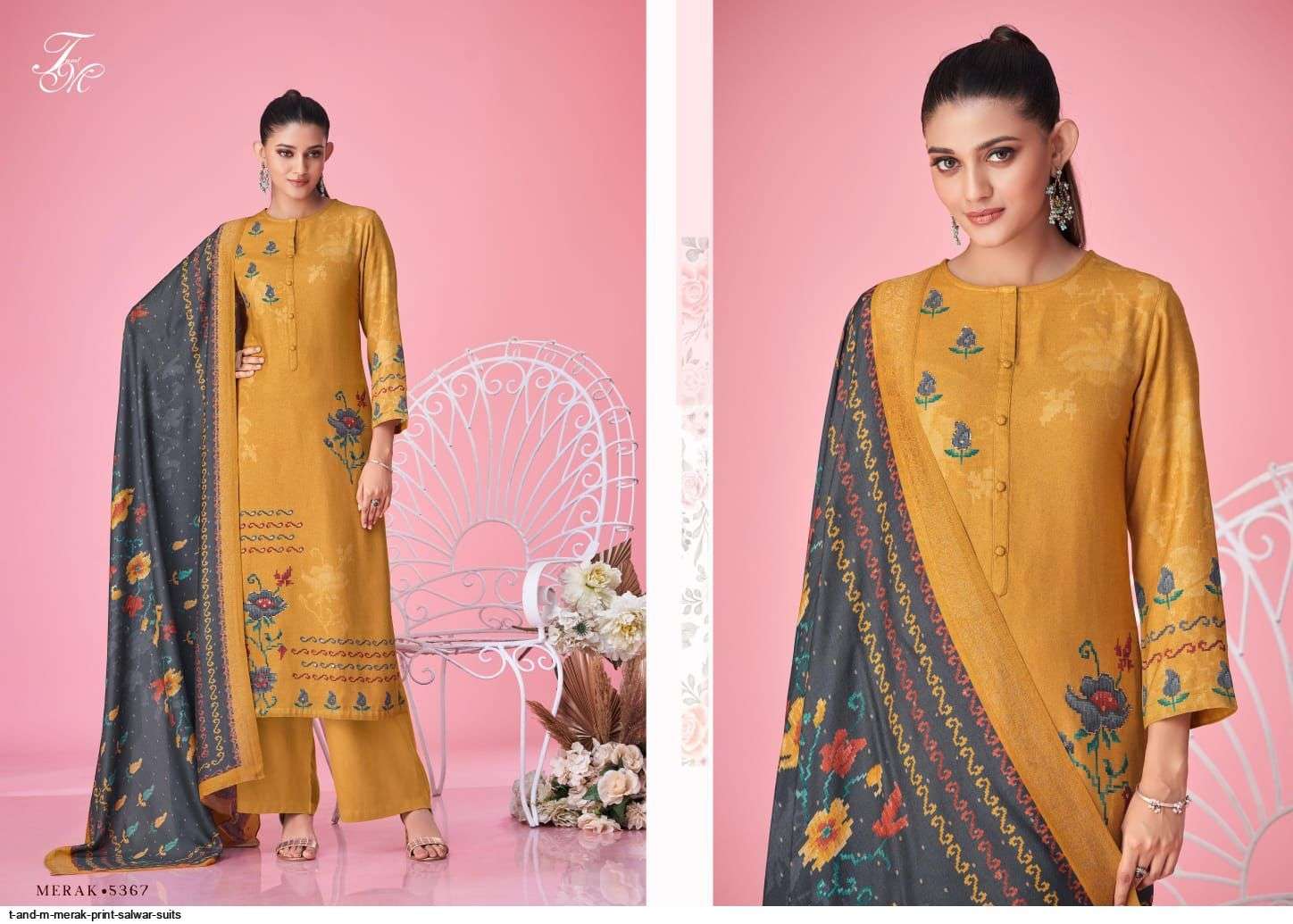 MERAK BY T AND M DESIGNER STUDIO BEAUTIFUL SUITS COLORFUL STYLISH FANCY CASUAL WEAR & ETHNIC WEAR STAPLE TWILL DIGITAL PRINT DRESSES AT WHOLESALE PRICE