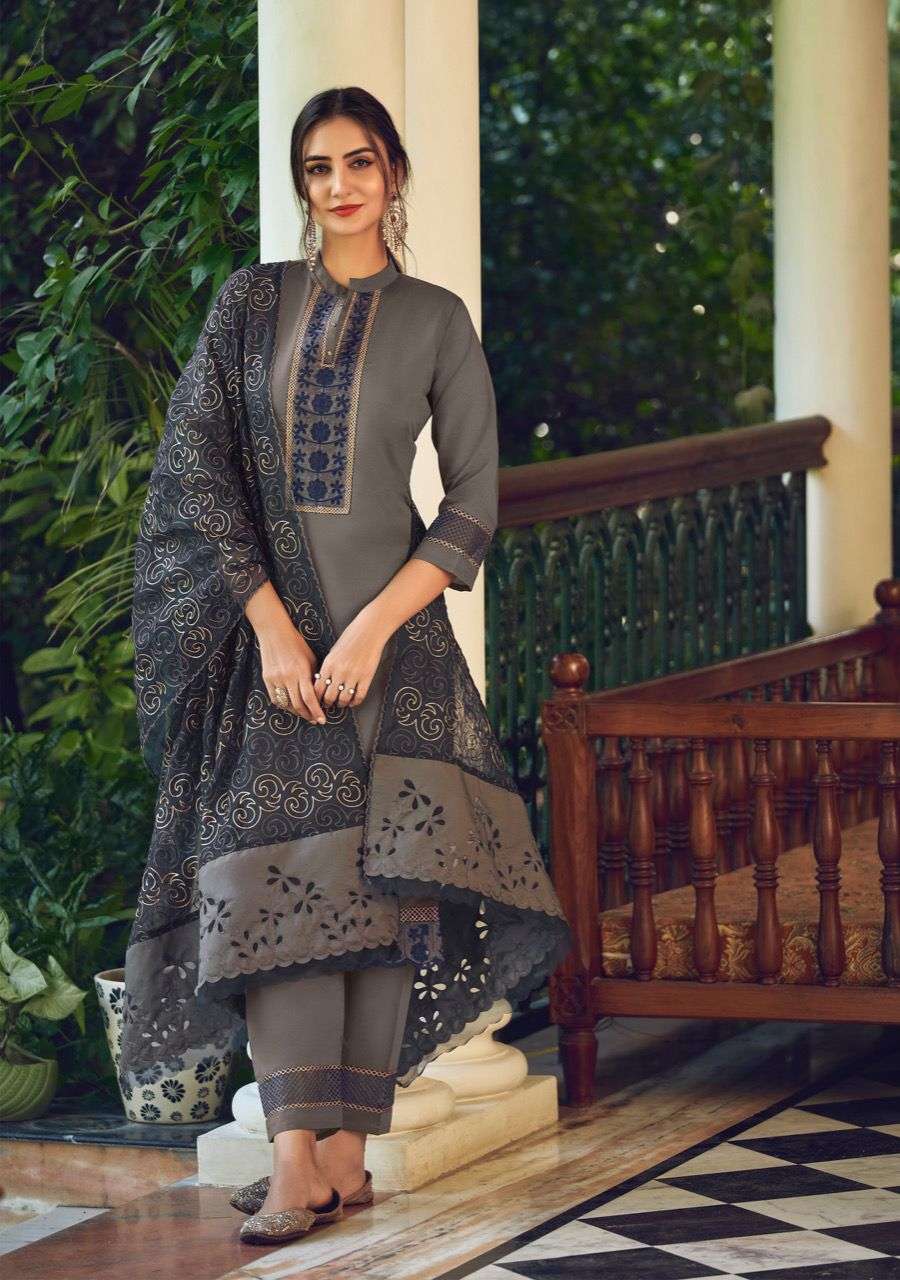 NYRA BY KALKI 34001 TO 34006 DESIGNER SUITS BEAUTIFUL FANCY STYLISH COLORFUL PARTY WEAR & OCCASIONAL WEAR PURE VISCOSE SILK EMBROIDERY DRESSES AT WHOLESALE PRICE
