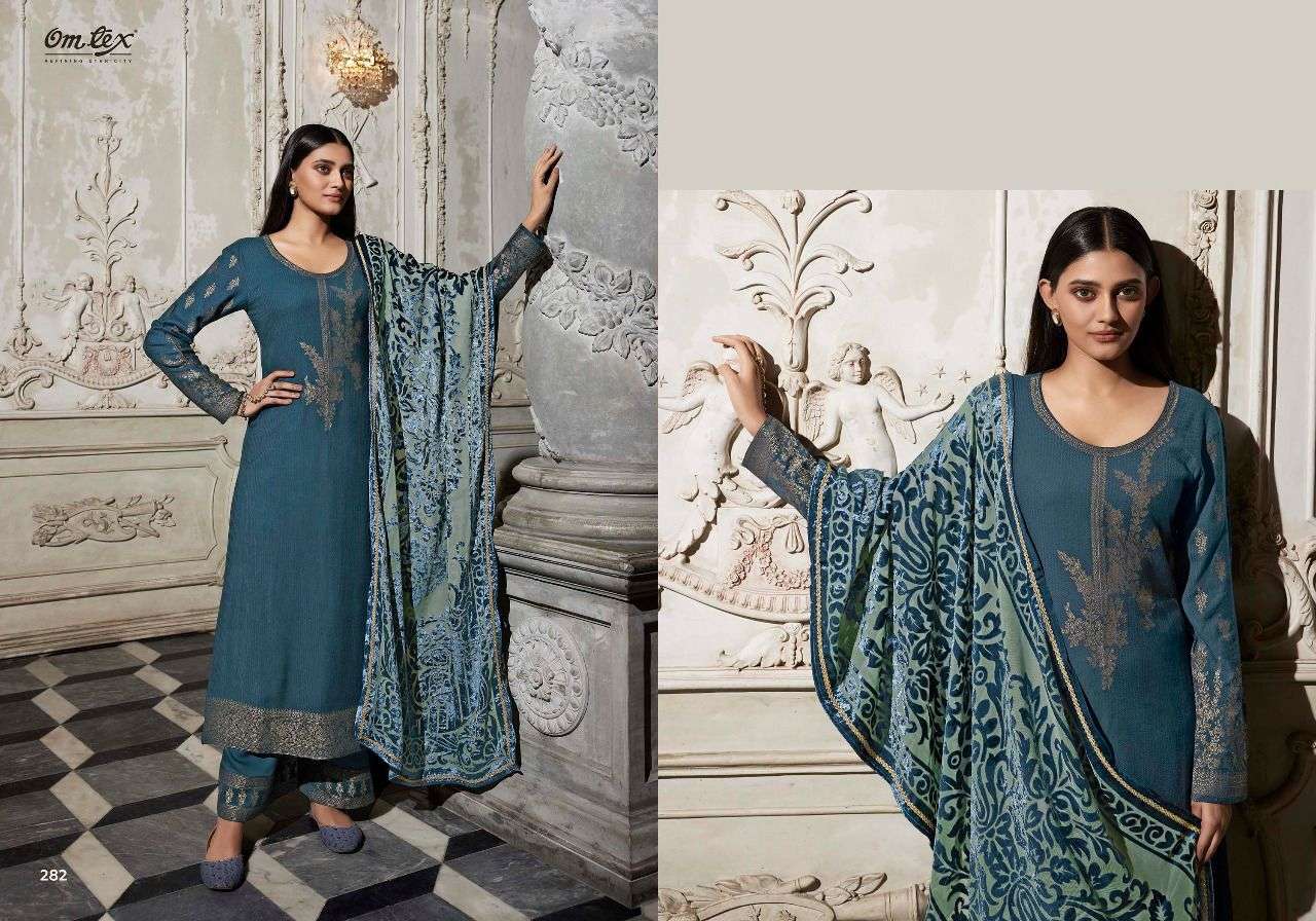 KYNA BY OM TEX 281 TO 286 SERIES DESIGNER SUITS COLLECTION BEAUTIFUL STYLISH COLORFUL FANCY PARTY WEAR & OCCASIONAL WEAR PASHMINA SILK DRESSES AT WHOLESALE PRICE
