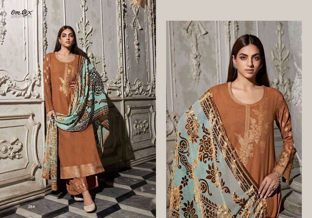 KYNA BY OM TEX 281 TO 286 SERIES DESIGNER SUITS COLLECTION BEAUTIFUL STYLISH COLORFUL FANCY PARTY WEAR & OCCASIONAL WEAR PASHMINA SILK DRESSES AT WHOLESALE PRICE
