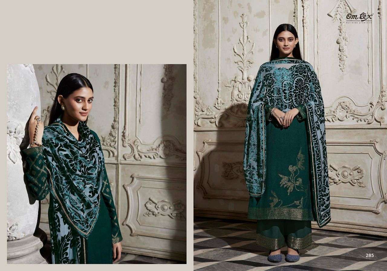 KYNA BY OM TEX 281 TO 286 SERIES DESIGNER SUITS COLLECTION BEAUTIFUL STYLISH COLORFUL FANCY PARTY WEAR & OCCASIONAL WEAR PASHMINA SILK DRESSES AT WHOLESALE PRICE