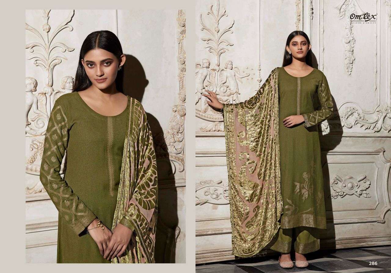 KYNA BY OM TEX 281 TO 286 SERIES DESIGNER SUITS COLLECTION BEAUTIFUL STYLISH COLORFUL FANCY PARTY WEAR & OCCASIONAL WEAR PASHMINA SILK DRESSES AT WHOLESALE PRICE