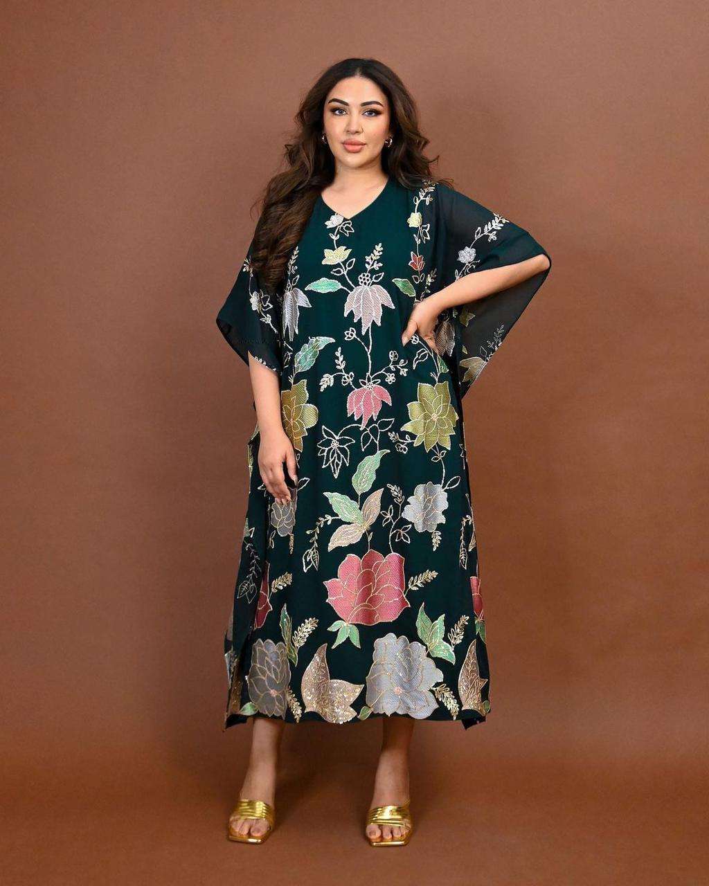 Lg-1565 By Kaamiri Designer Stylish Fancy Colorful Beautiful Party Wear & Ethnic Wear Collection Heavy Crepe Print Kaftan At Wholesale Price