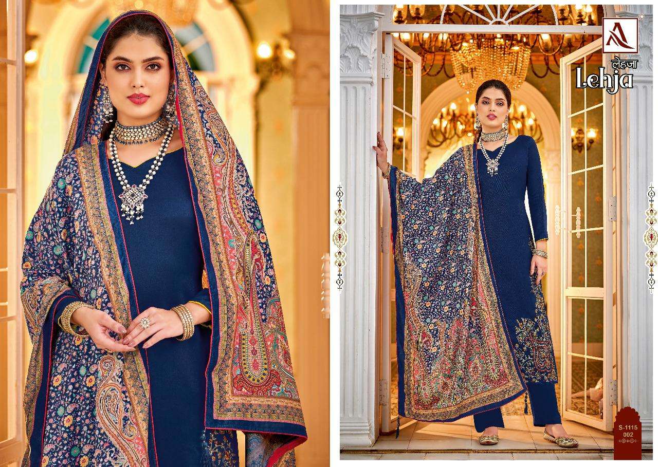 LEHJA BY ALOK SUITS 1115-001 TO 1115-006 SERIES BEAUTIFUL SUITS COLORFUL STYLISH FANCY CASUAL WEAR & ETHNIC WEAR PREMIUM PASHMINA EMBROIDERED DRESSES AT WHOLESALE PRICE