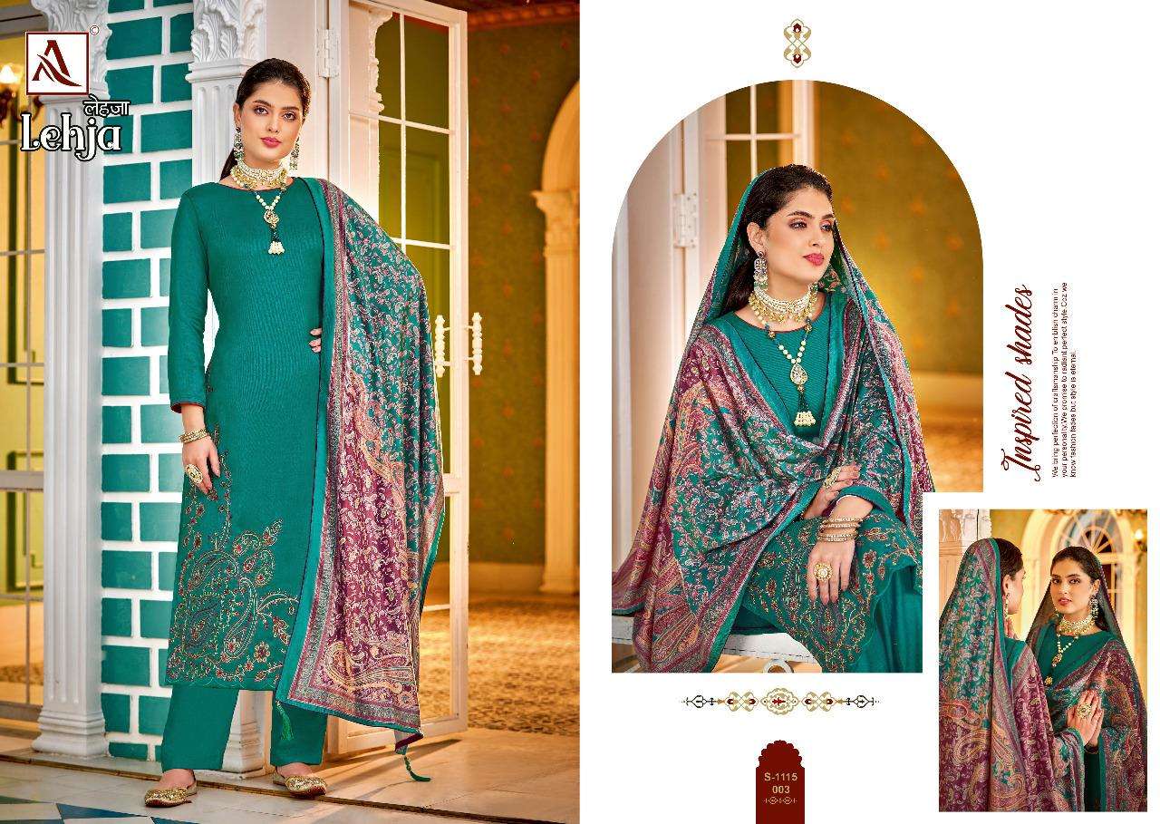 LEHJA BY ALOK SUITS 1115-001 TO 1115-006 SERIES BEAUTIFUL SUITS COLORFUL STYLISH FANCY CASUAL WEAR & ETHNIC WEAR PREMIUM PASHMINA EMBROIDERED DRESSES AT WHOLESALE PRICE