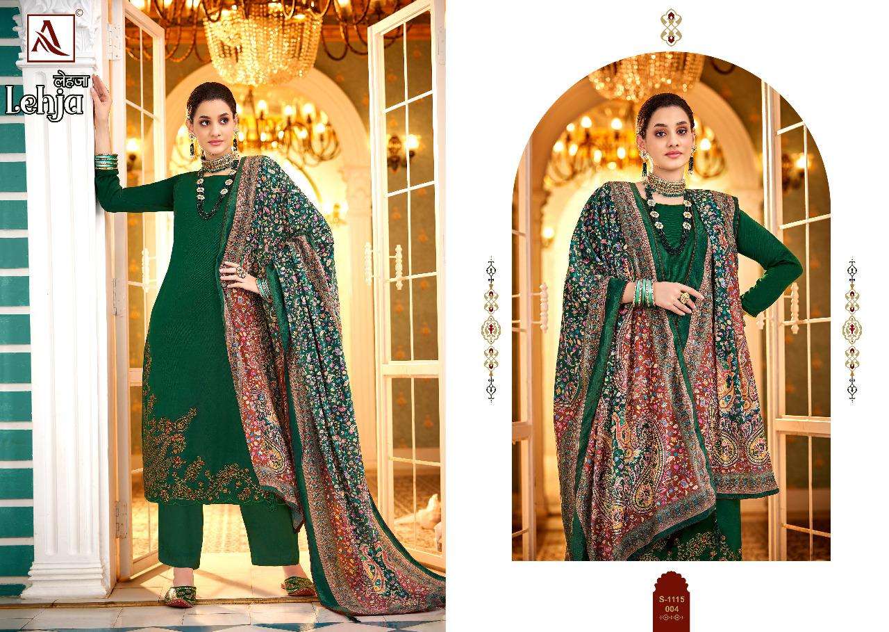 LEHJA BY ALOK SUITS 1115-001 TO 1115-006 SERIES BEAUTIFUL SUITS COLORFUL STYLISH FANCY CASUAL WEAR & ETHNIC WEAR PREMIUM PASHMINA EMBROIDERED DRESSES AT WHOLESALE PRICE