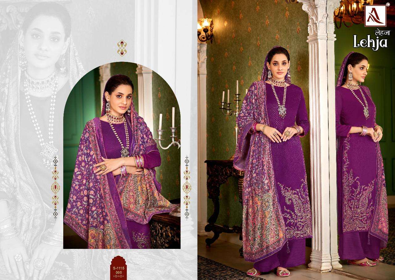 LEHJA BY ALOK SUITS 1115-001 TO 1115-006 SERIES BEAUTIFUL SUITS COLORFUL STYLISH FANCY CASUAL WEAR & ETHNIC WEAR PREMIUM PASHMINA EMBROIDERED DRESSES AT WHOLESALE PRICE