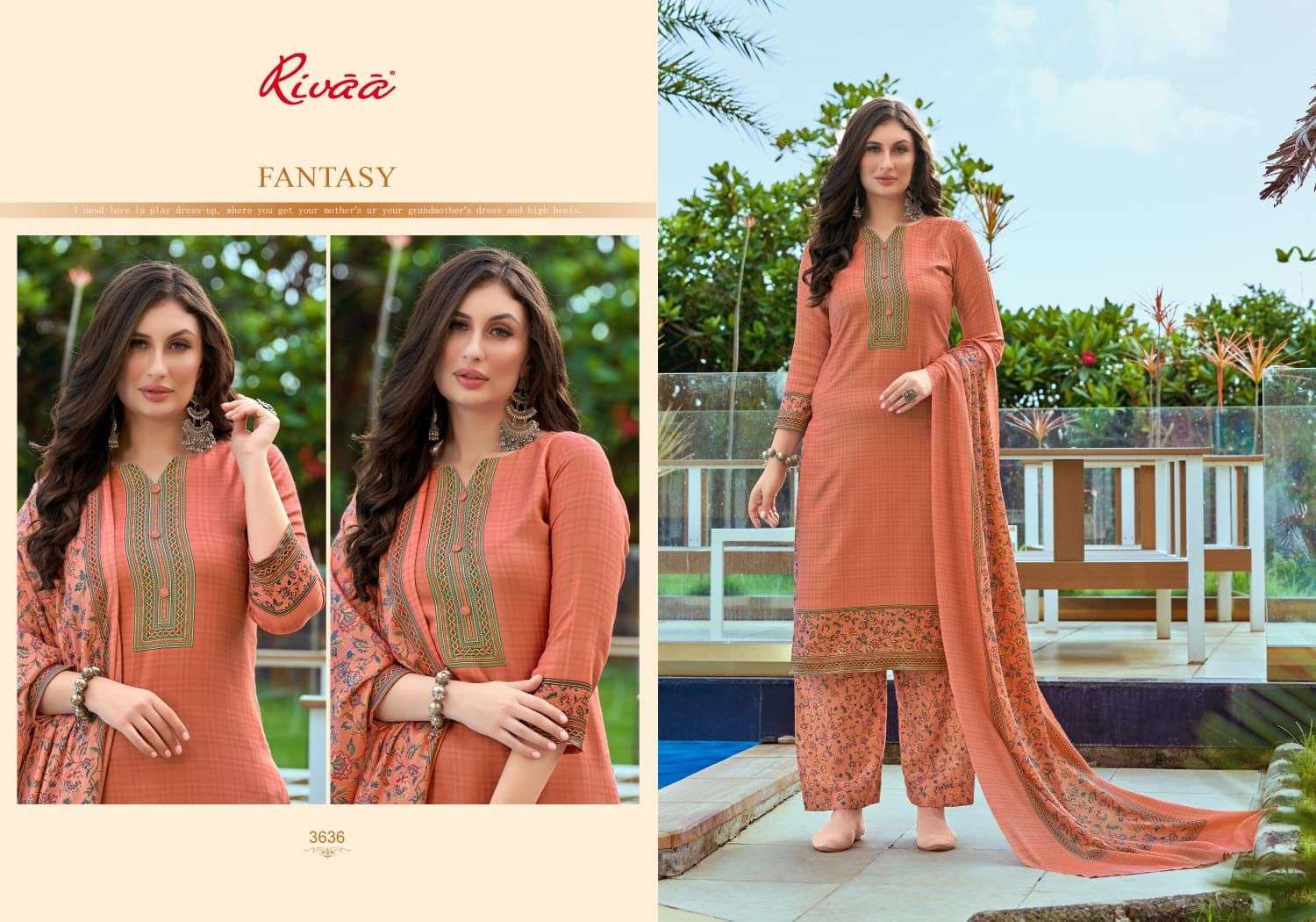 NIHAAR BY RIVAA 3636 TO 3642 SERIES BEAUTIFUL SUITS COLORFUL STYLISH FANCY CASUAL WEAR & ETHNIC WEAR PASHMINA DIGITAL PRINT DRESSES AT WHOLESALE PRICE