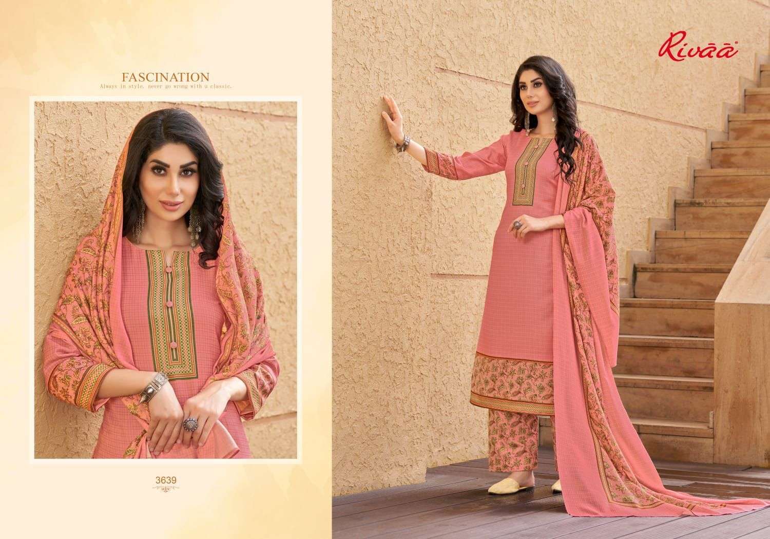 NIHAAR BY RIVAA 3636 TO 3642 SERIES BEAUTIFUL SUITS COLORFUL STYLISH FANCY CASUAL WEAR & ETHNIC WEAR PASHMINA DIGITAL PRINT DRESSES AT WHOLESALE PRICE