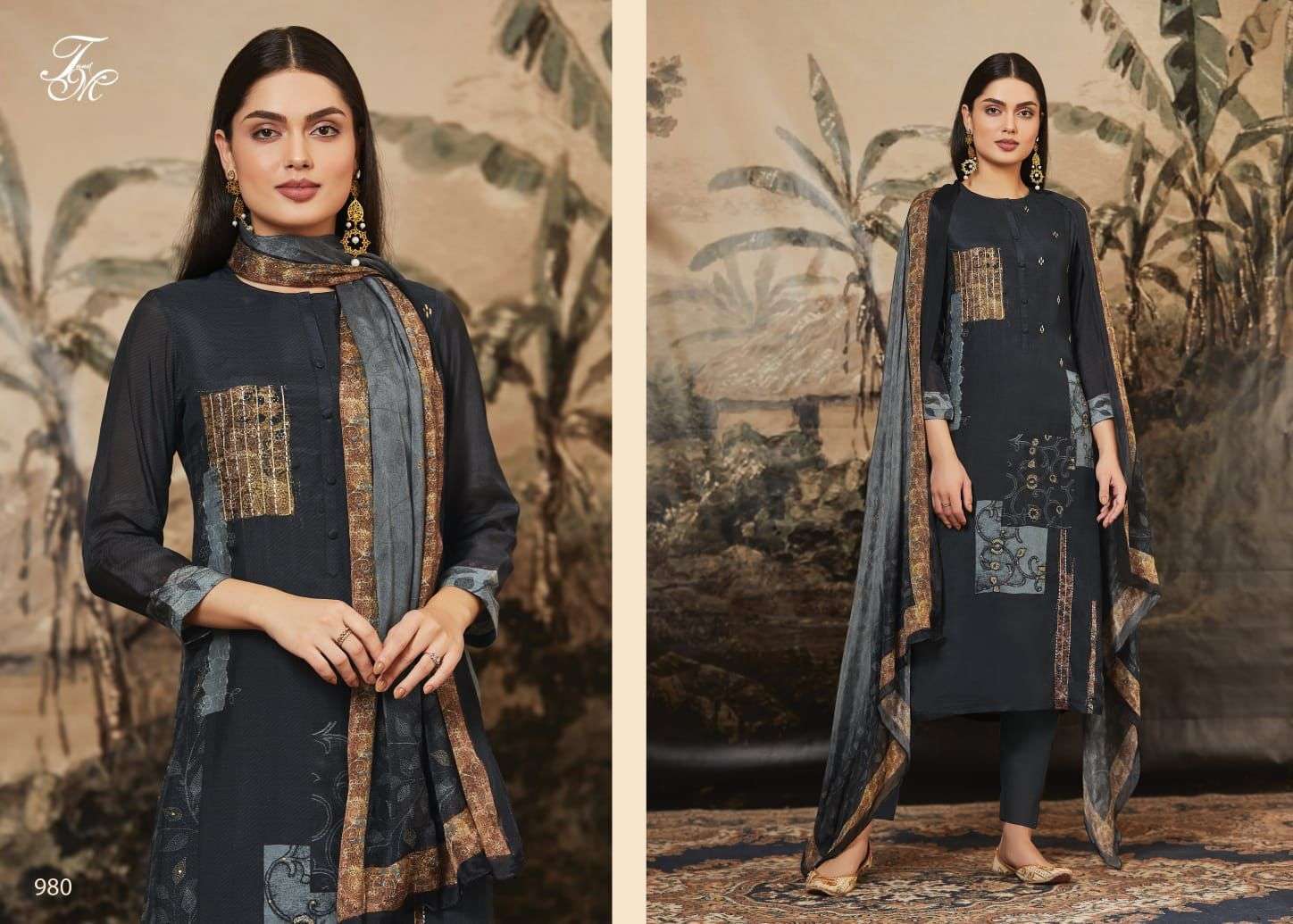 BLACK QUEEN BY T AND M DESIGNER STUDIO BEAUTIFUL WINTER COLLECTION PAKISATNI SUITS STYLISH FANCY COLORFUL CASUAL WEAR & ETHNIC WEAR PURE STAPLE TWILL DIGITAL PRINT DRESSES AT WHOLESALE PRICE