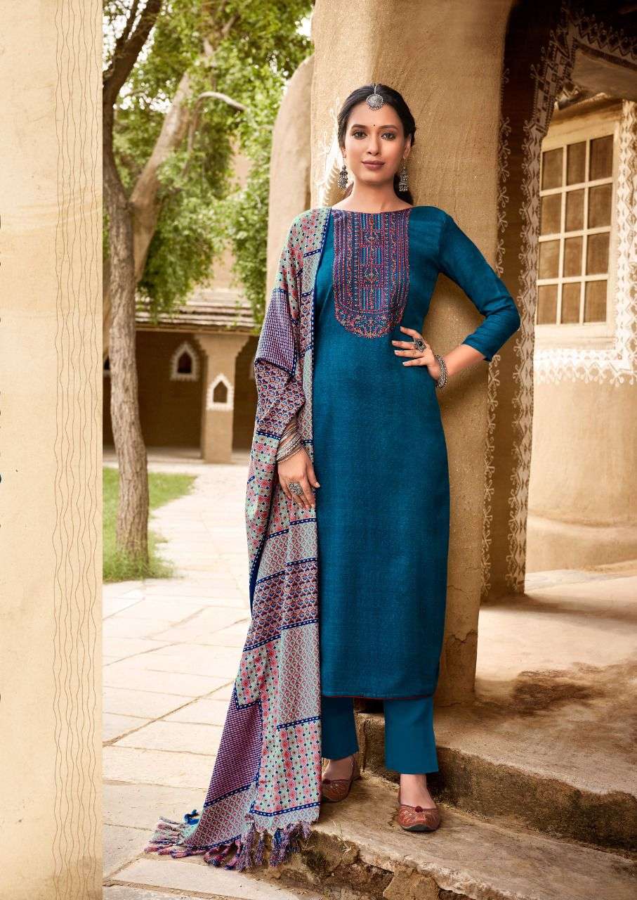 Naziya By Levisha 1013 To 1020 Series Beautiful Winter Suits Colorful Stylish Fancy Casual Wear & Ethnic Wear Pure Pashmina Embroidered Dresses At Wholesale Price
