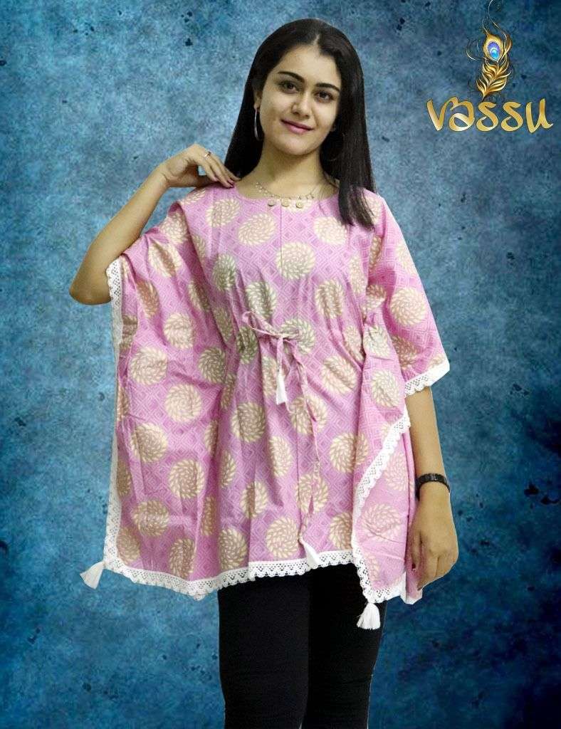 CELEBRATION BY VASSU 01 TO 06 SERIES BEAUTIFUL STYLISH FANCY COLORFUL CASUAL WEAR & ETHNIC WEAR COTTON WITH WORK TOPS AT WHOLESALE PRICE