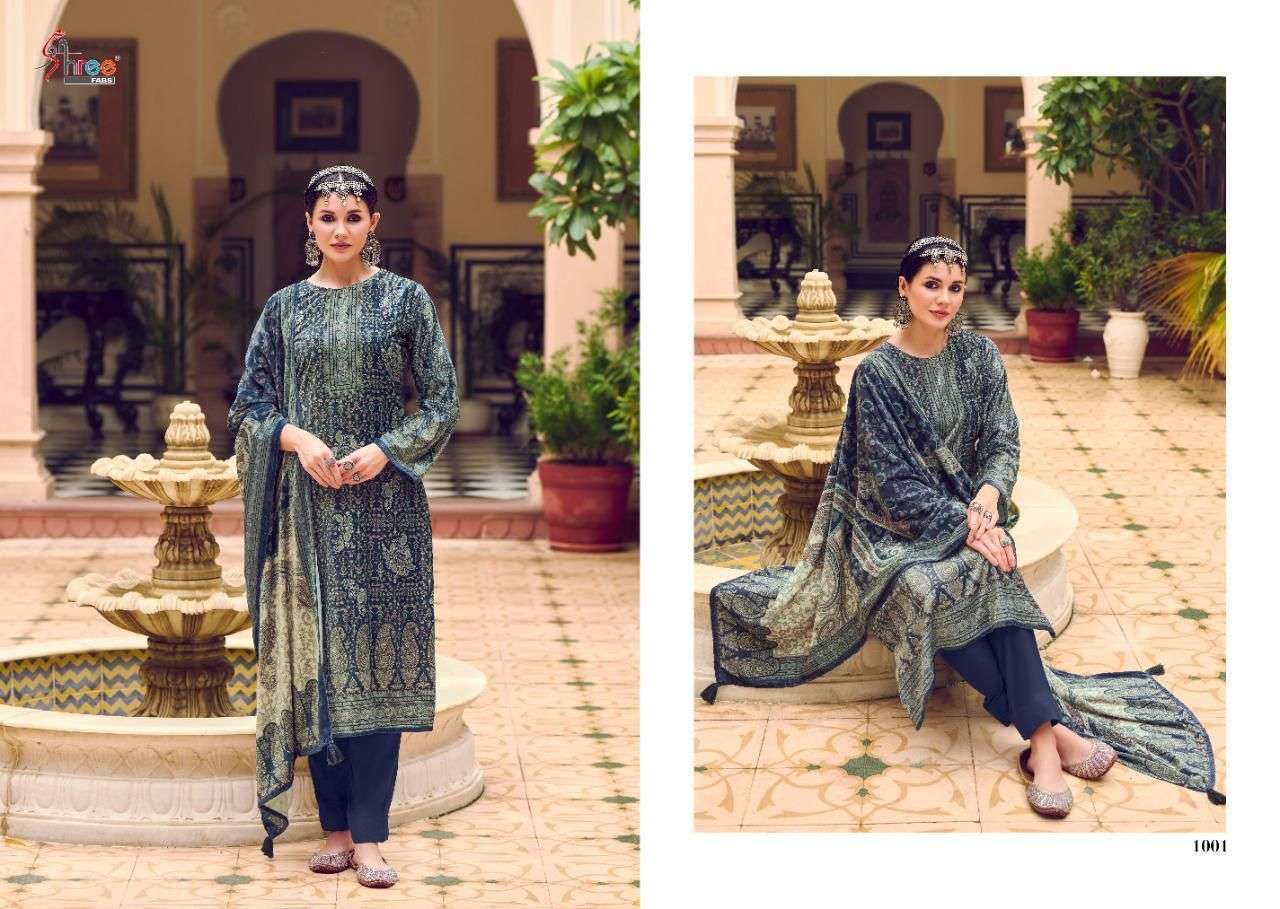 Shirin By Shree Fabs 1001 To 1006 Series Designer Suits Beautiful Fancy Colorful Stylish Party Wear & Occasional Wear Pure Velvet Digital Print Dresses At Wholesale Price