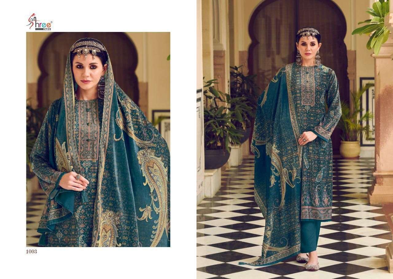 Shirin By Shree Fabs 1001 To 1006 Series Designer Suits Beautiful Fancy Colorful Stylish Party Wear & Occasional Wear Pure Velvet Digital Print Dresses At Wholesale Price