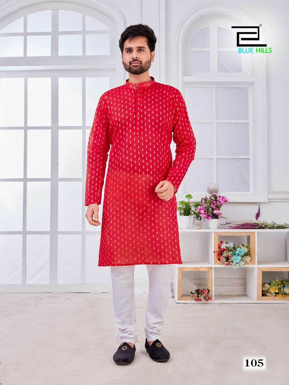 MENS KURTA BY BLUE HILLS 101 TO 107 SERIES BEAUTIFUL COLORFUL STYLISH FANCY CASUAL WEAR & ETHNIC WEAR & READY TO WEAR FANCY KURTAS AT WHOLESALE PRICE