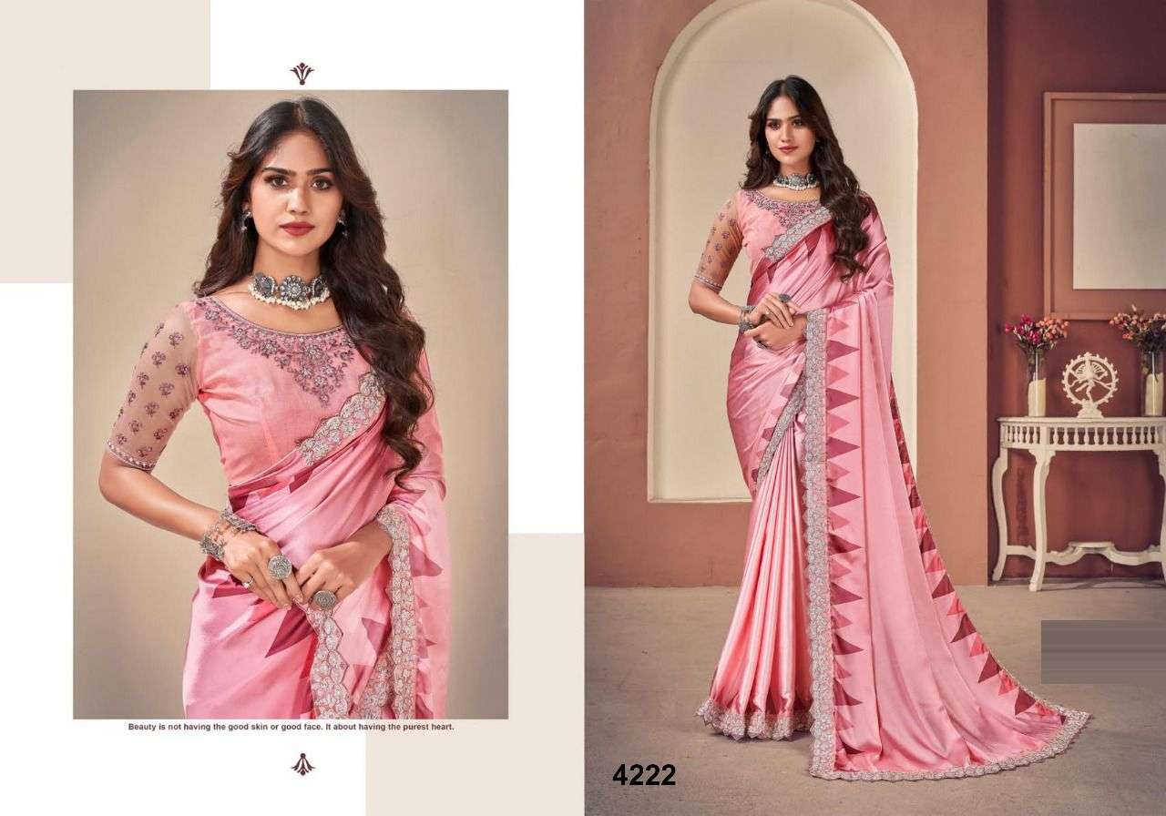 SANSKRIT BY NAZNEEN 4216 TO 4222 SERIES INDIAN TRADITIONAL WEAR COLLECTION BEAUTIFUL STYLISH FANCY COLORFUL PARTY WEAR & OCCASIONAL WEAR FANCY SAREES AT WHOLESALE PRICE
