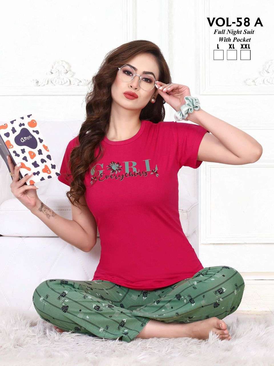 VOL-58-A BY FASHION TALK 01 TO 06 SERIES BEAUTIFUL STYLISH FANCY COLORFUL CASUAL WEAR & ETHNIC WEAR HOSIERY COTTON NIGHT SUITS AT WHOLESALE PRICE